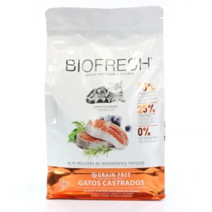 Biofresh gatos castrados sabor Salmón, Romero, Té Verde y Arándano